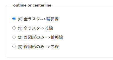 変換種別と前処理指定
